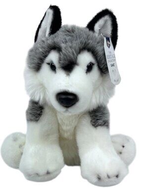 2011 Ganz Heritage Collection H14905 Siberian Husky 10” GREY  White Plush